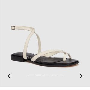 PAIGE Cream and Black Strappy Sandals